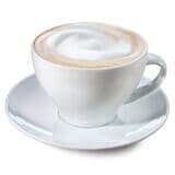 Cafe au Lait in einer weißen Tasse