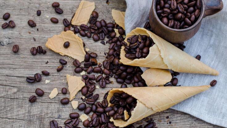 Kaffee in der Waffel
