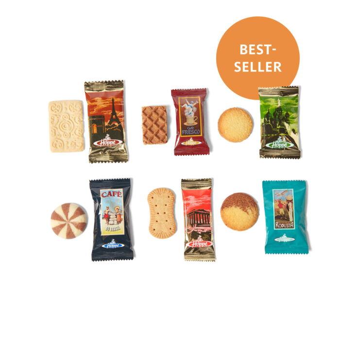 Keks Einzelverpackung auf weißem Hintergrund