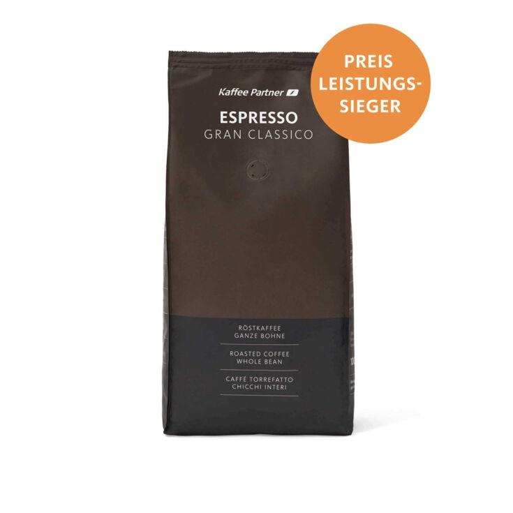 Beutel Espresso Gran Classico auf weißem Hintergrund