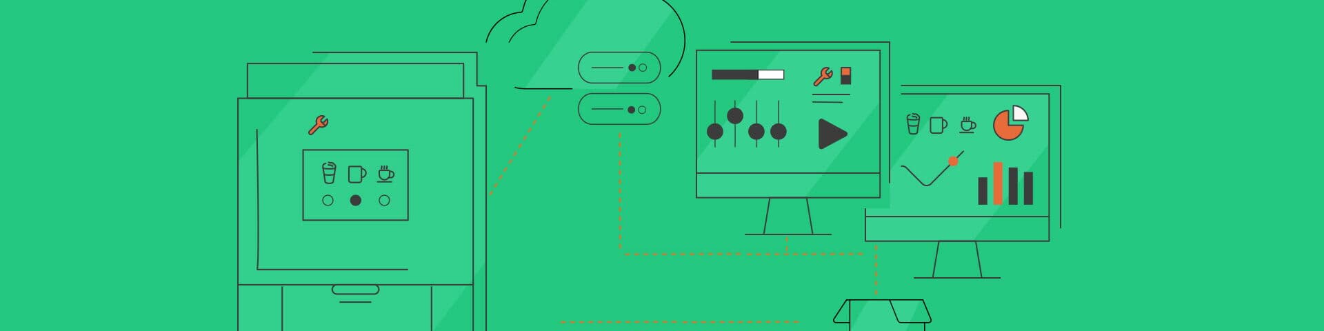 Telemetrieprozess und Ablauf bei Kaffeeautomaten