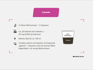 Fakten und Infos zum Kennenlernen des Cortados
