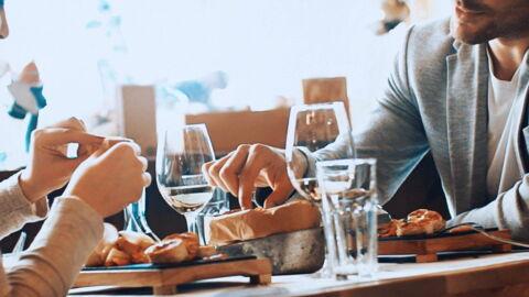 Gastronomy customers enjoy the food