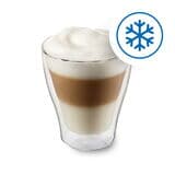 Iced Latte macchiato in doppelwandigem Glas