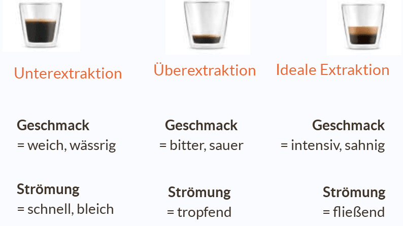 Infografik zur Kaffeeextraktion