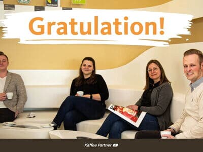 Abschluss der Ausbildung bei Kaffee Partner