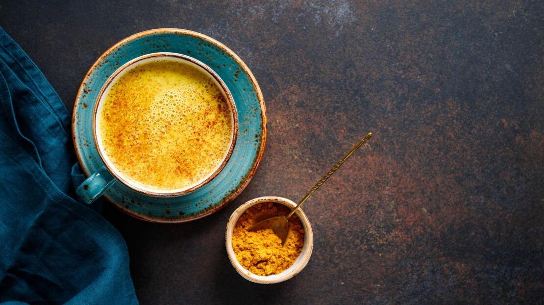 Goldene Milch von oben