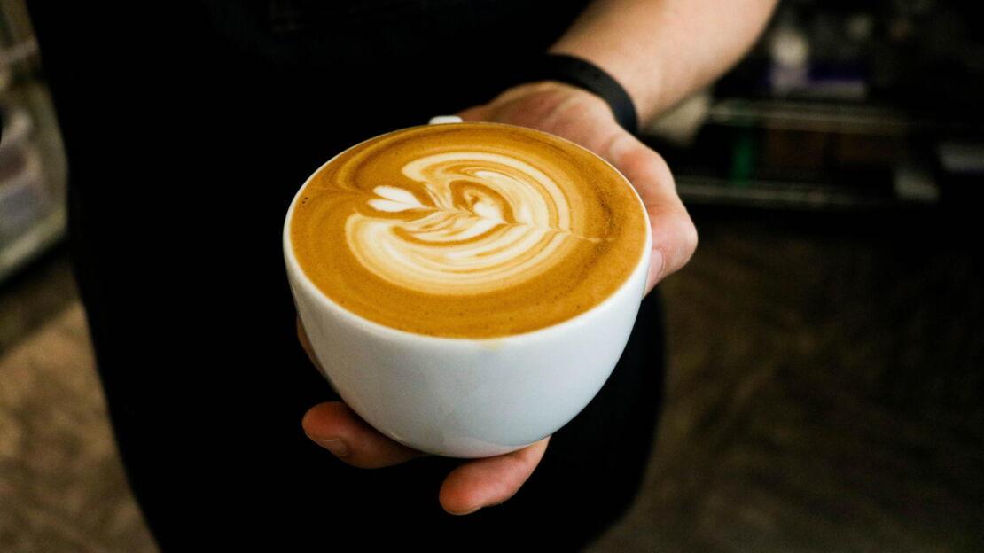 Fertiges Latte Art Herz