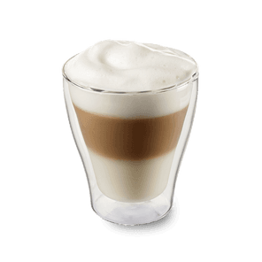 latte macchiato in a double-walled glass from Kaffee Partner