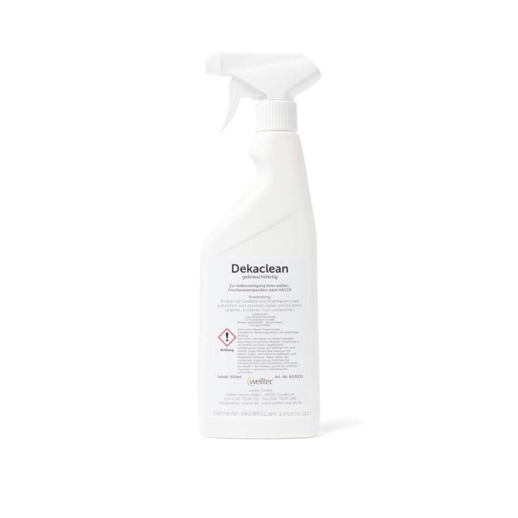 Eine 500 ml Sprühflasche von welltec auf weißem Hintergrund mit Etikett