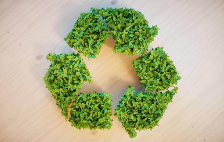 Grünes Recycling Symbol