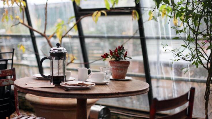 French Press auf Tisch