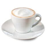 Cappuccino von Kaffee Partner in einer weißen Tasse