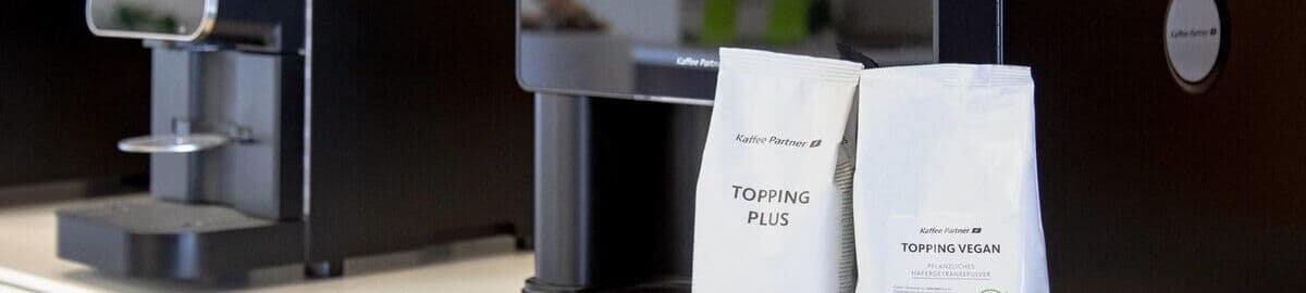 Topping next to coffee machine