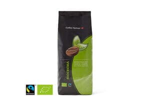 BioCrema Kaffeebeutel auf weißem Hintergrund