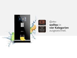 PLUS X AWARD für Wasserspender welltec AQUA Choice
