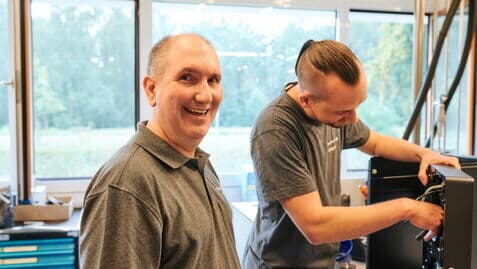 Betreuung in der Werkstatt bei Kaffee Partner