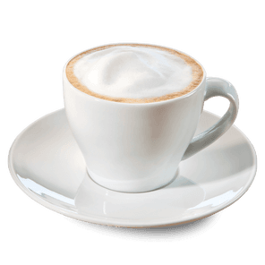 cafe snow in a white mug