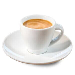 Espresso in einer weißen Tasse von Kaffee Partner