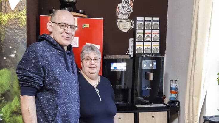 Kaffee Partner Customer Haus Eulennest with fully automatic coffee machine