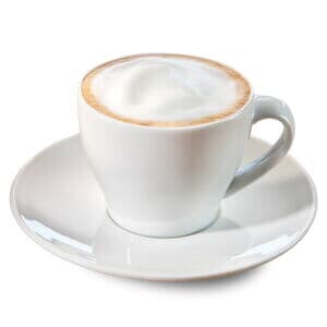 Cappuccino von Kaffee Partner in einer weißen Tasse