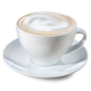 Cafe au Lait in einer weißen Tasse